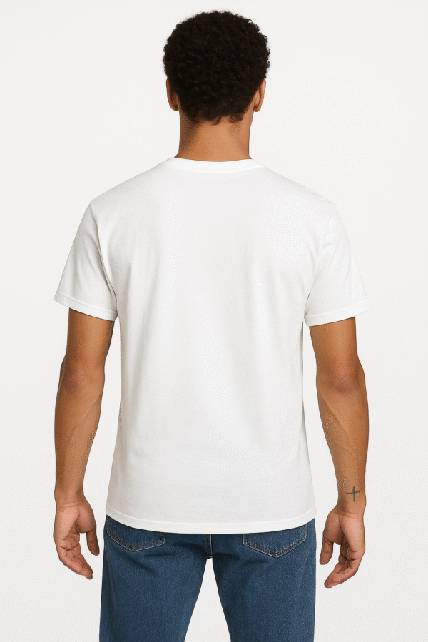 3 Playeras Básicas Blancas Con Cuello Redondo | Playeras a Mayoreo - Imagen 3