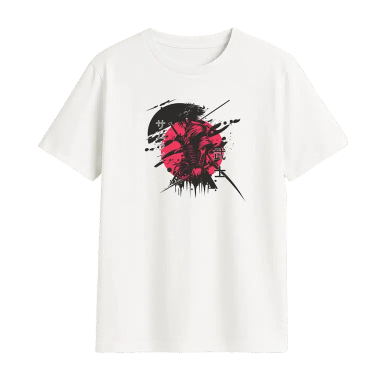 Playera Urbana de Japón con estampado DTF de Samurai