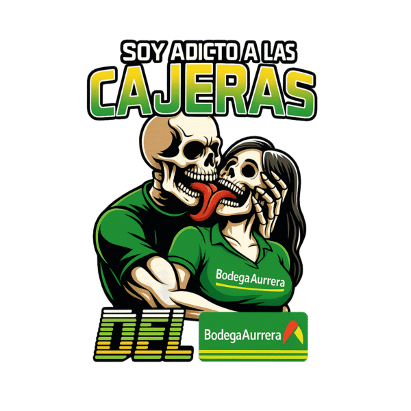 diseño de soy adicto a las cajeras del bodega aurrera para playera dtf