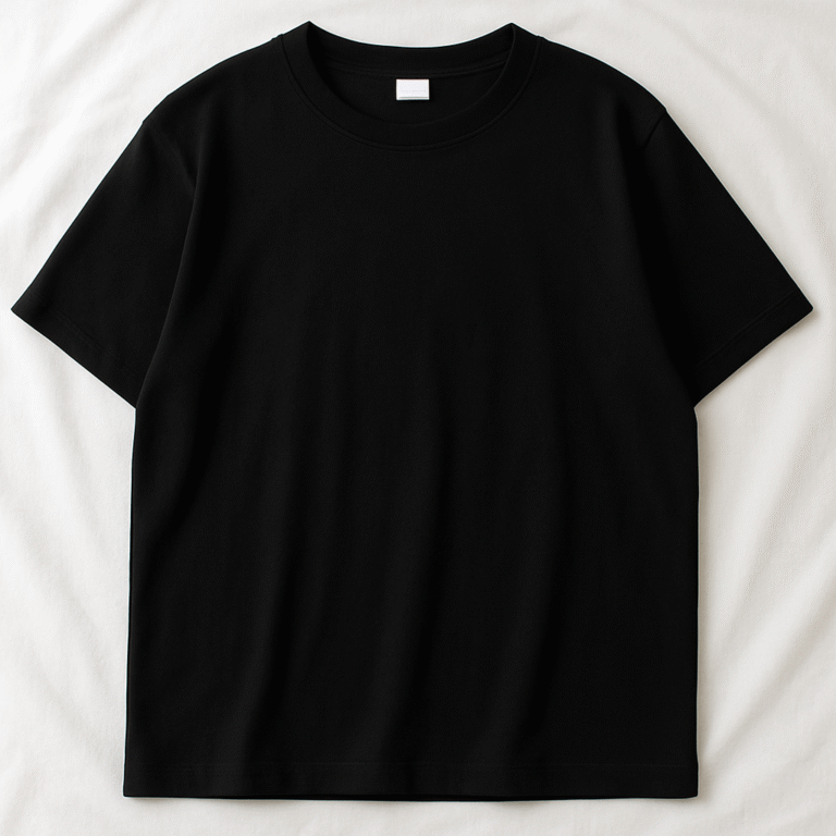 playera oversize basica color negro
