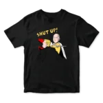 Playera de Saitama estilo One Punch Man diciendo Shut Up a Trump – diseño anime urbano
